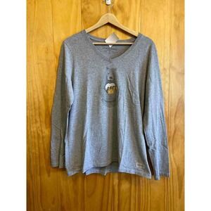 Size Large Life is Good Grey Women's Long Sleeve Shirt